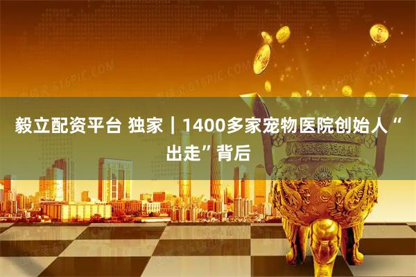 毅立配资平台 独家｜1400多家宠物医院创始人“出走”背后