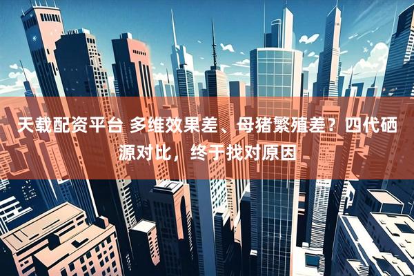天载配资平台 多维效果差、母猪繁殖差？四代硒源对比，终于找对原因